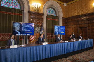 April 14, 2020 - Albany, NY - Governor Andrew M. Cuomo provides a coronavirus update during a press conference in the Red Room at the State Capitol. (Mike Groll/Office of Governor Andrew M. Cuomo)